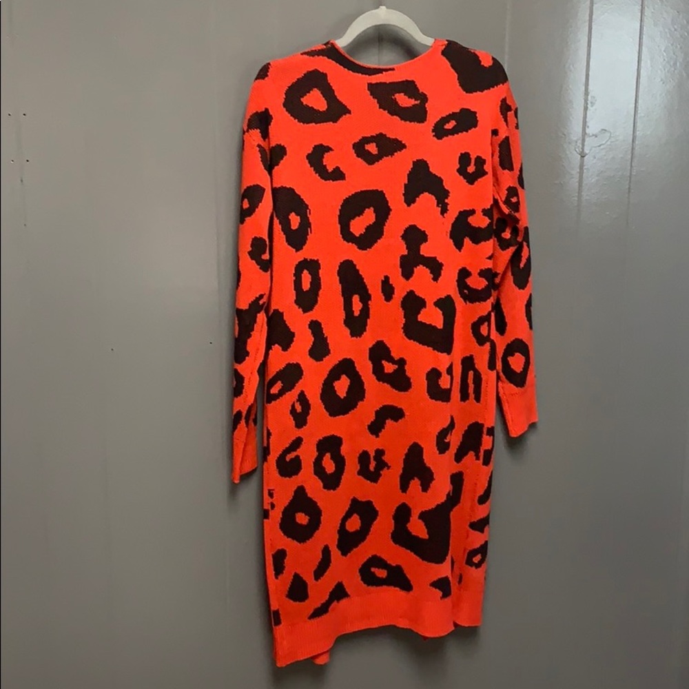 No brand red and black leopard cardigan - Picture 6 of 8
